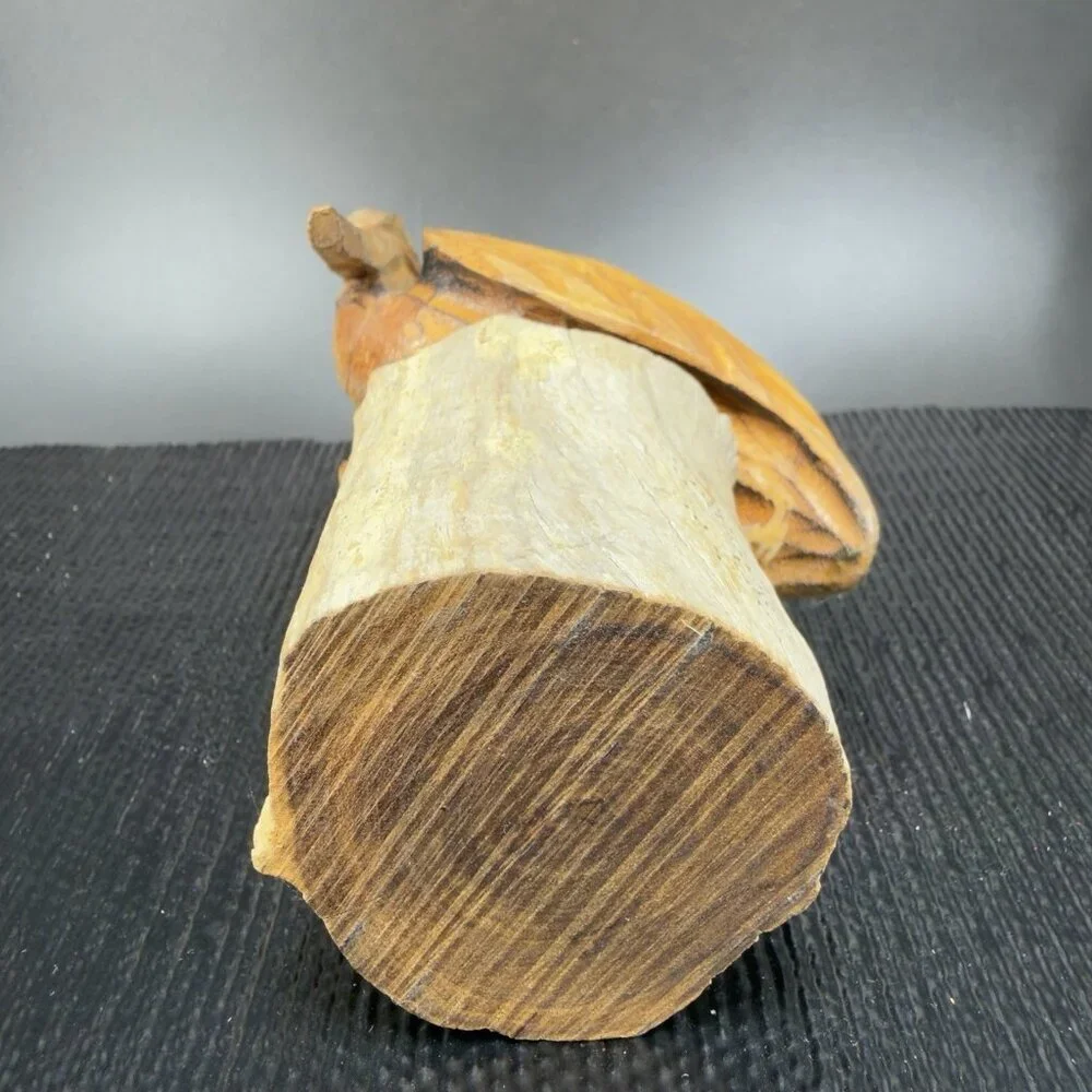 Vintage Hand Made Wooden Pelican Bird‎ Figurine Decor Hand Carved Figure VTG